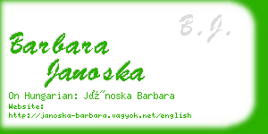 barbara janoska business card